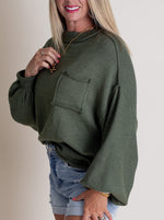 Women's Mock Neck Dolman Sleeves Sweater