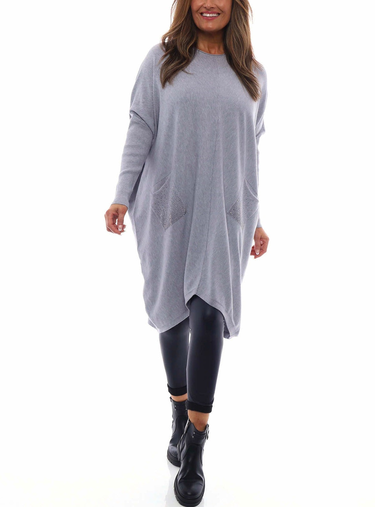 New Sparkle Pocket Jumper Dress