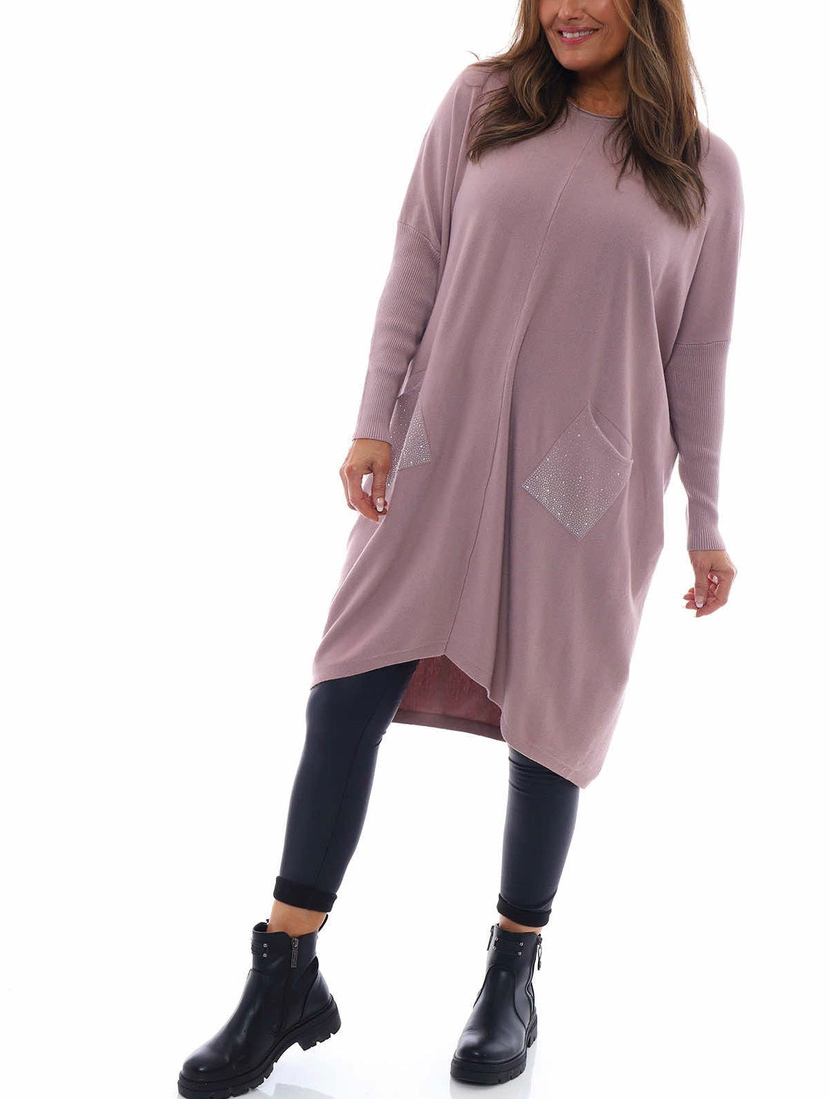 New Sparkle Pocket Jumper Dress