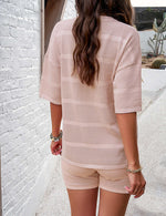 Women's Casual Pullover Top and Shorts Set