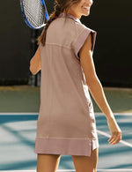 Women's Half Zip Sweatshirt Dress
