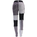 Fashion Color-blocking Skinny Jeans