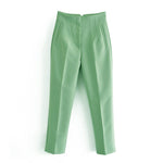 Multi-line Temperament High Waist Trousers