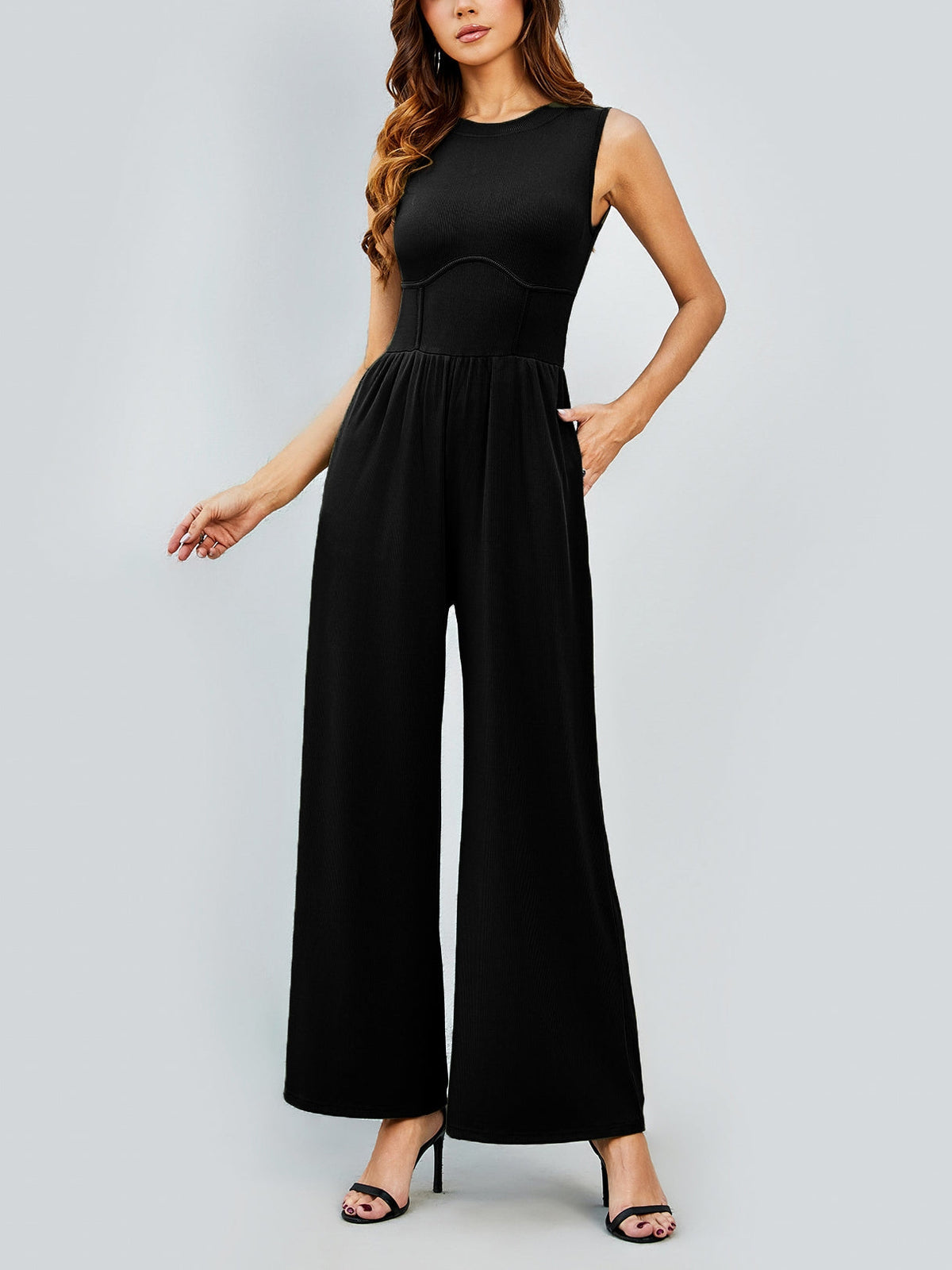 Sleeveless Tank Top Casual Jumpsuit