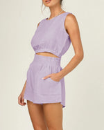 Sleeveless Round Neck Crop 2 Piece Outfits