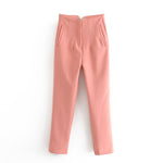 Multi-line Temperament High Waist Trousers