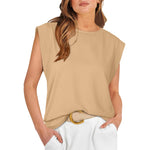 Women's Basic Fashion Casual Vest T-Shirt