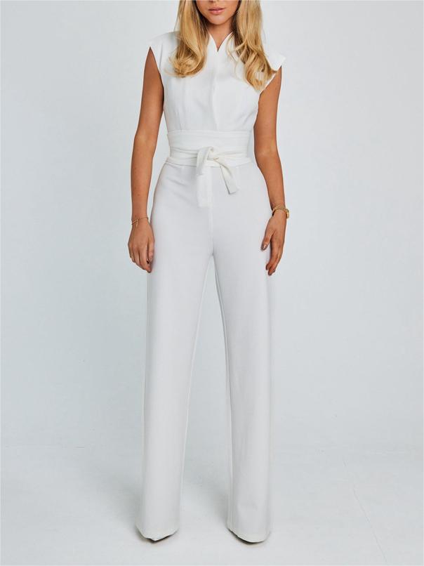 Elegant Sleeveless Wide-Leg Jumpsuit