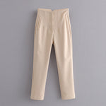 Multi-line Temperament High Waist Trousers