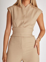Elegant Sleeveless Wide-Leg Jumpsuit