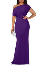 Women's Elegant Off Shoulder Bodycon Party Evening Dress