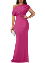 Women's Elegant Off Shoulder Bodycon Party Evening Dress