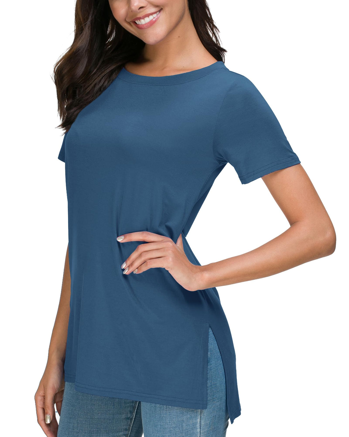 Women's Summer Casual Side Slit T-Shirt