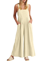 Sleeveless Wide Leg Jumpsuit with Pockets