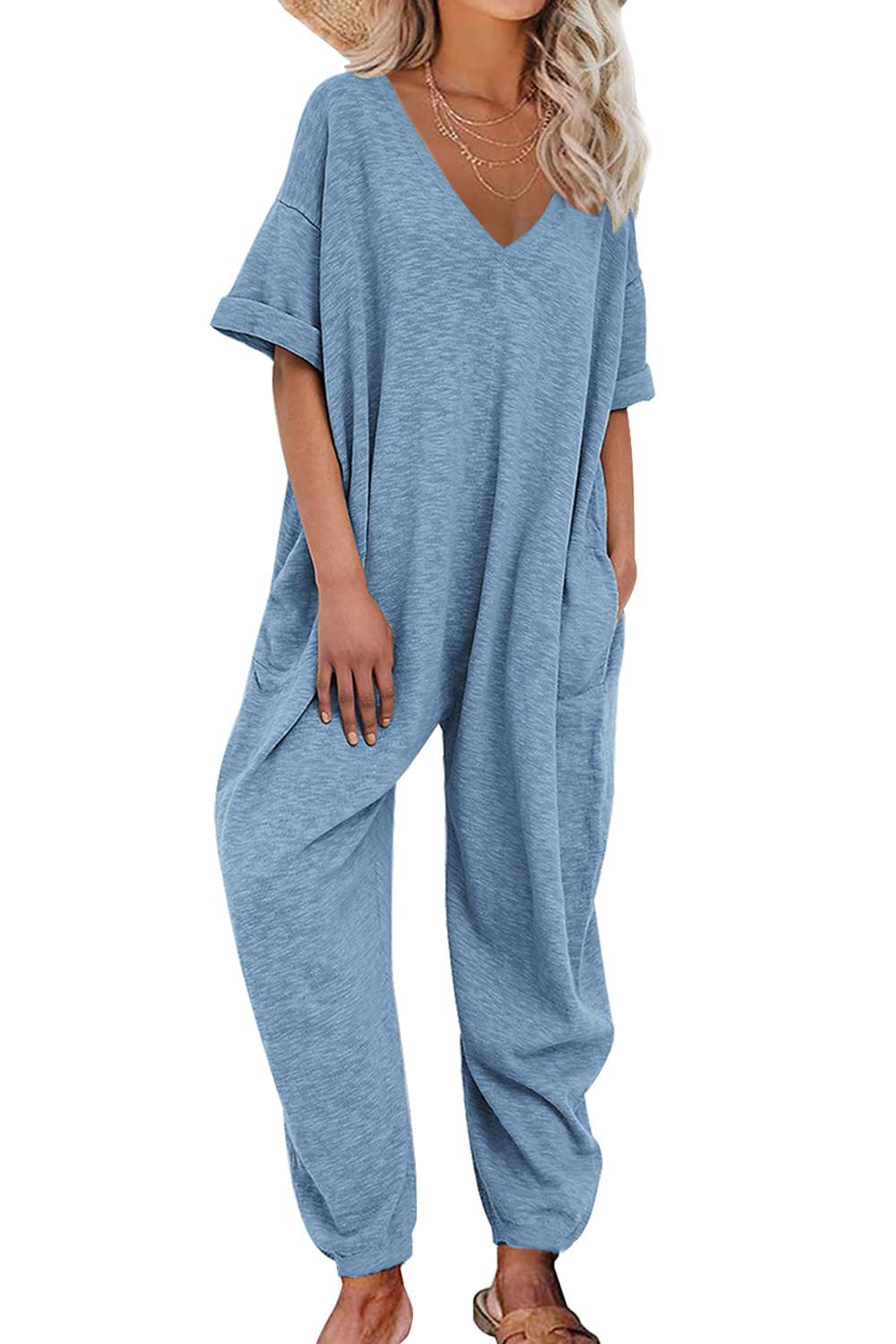 Women's Solid Color Ultra-loose Jumpsuit Overalls