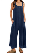 Women's Waffle Knit Wide Leg Jumpsuits