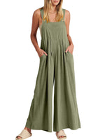 Sleeveless Wide Leg Jumpsuit with Pockets