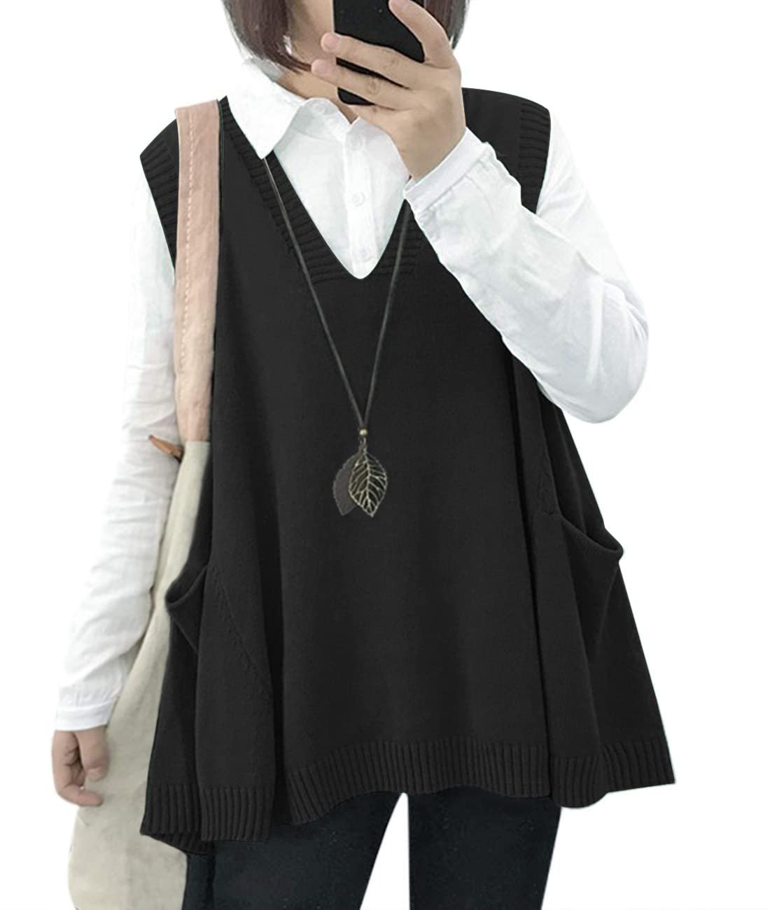 Women's Loose Swing Knit Sweater Vest