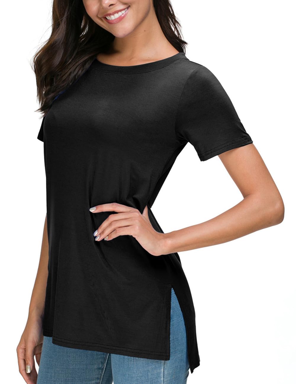 Women's Summer Casual Side Slit T-Shirt