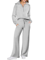 Women's Navy Collar Half Zip Suit