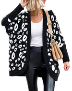 Women's Leopard Print Long Sleeve Cardigan Jacket