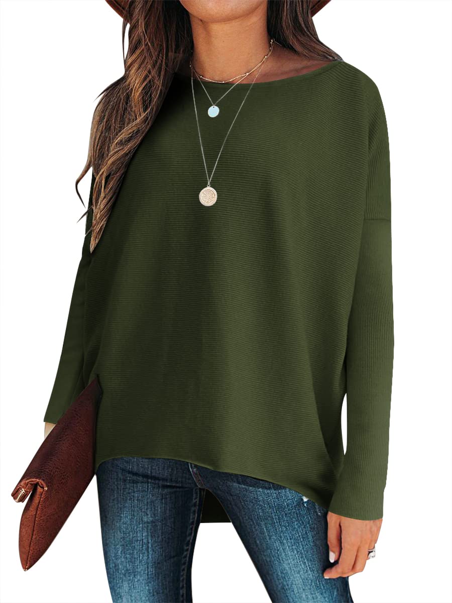 Hot Sale Oversized Dolman Sleeve Knitted Pullover