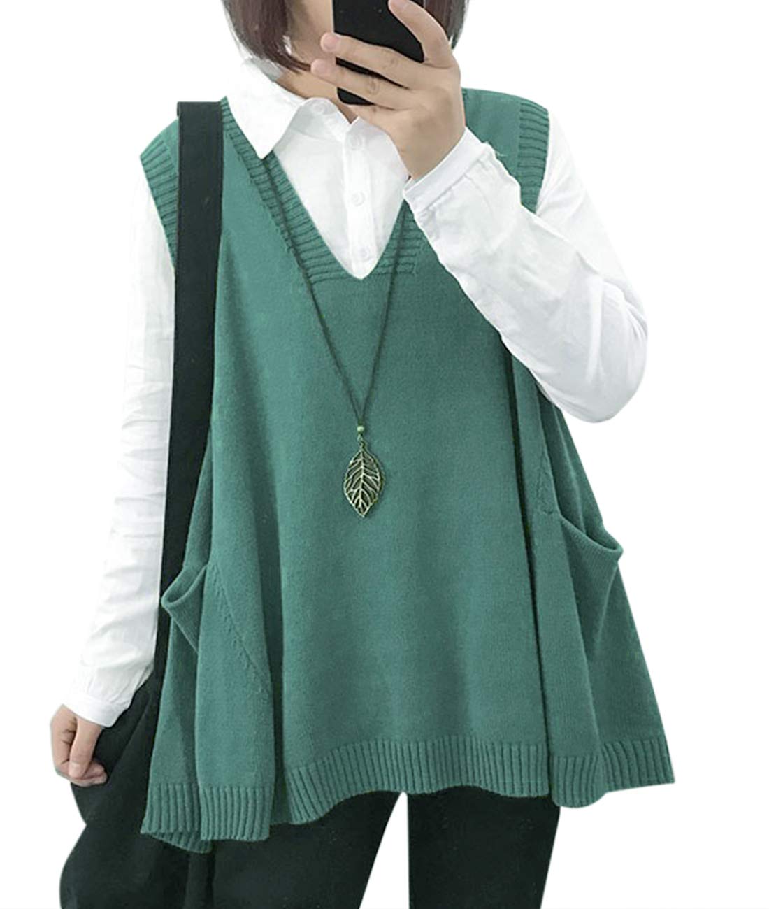 Women's Loose Swing Knit Sweater Vest