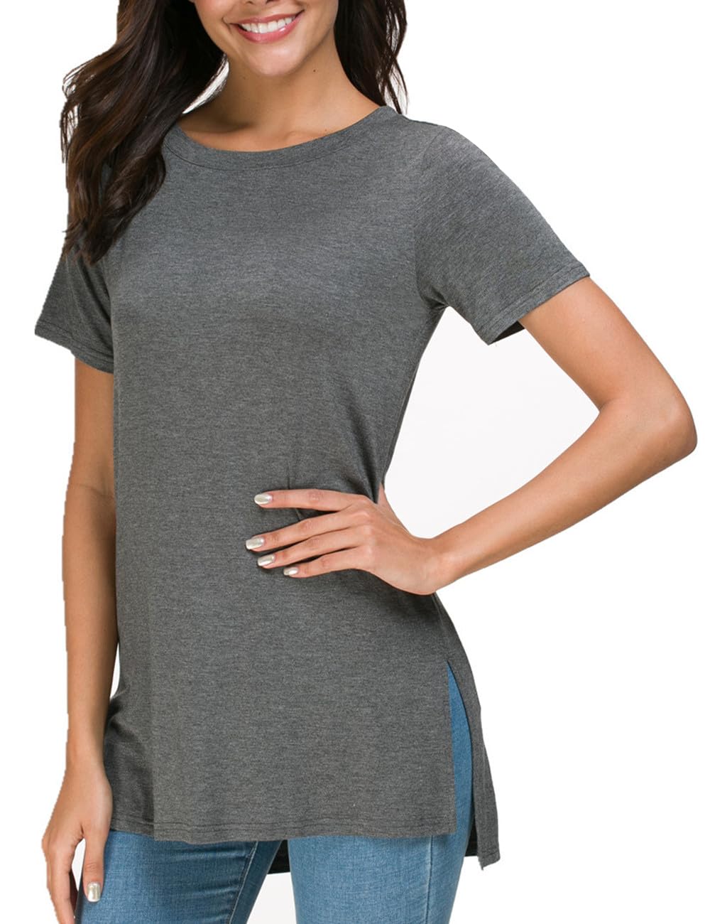 Women's Summer Casual Side Slit T-Shirt