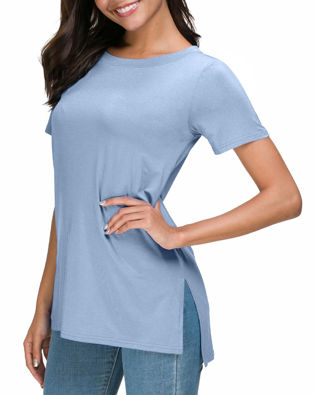 Women's Summer Casual Side Slit T-Shirt