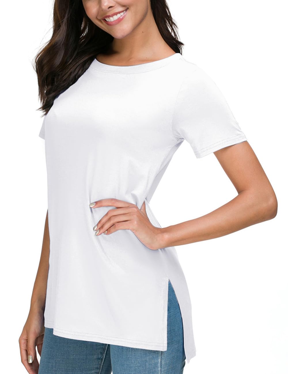 Women's Summer Casual Side Slit T-Shirt