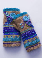 Floral Knitted Casual Warm Gloves