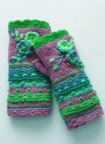 Floral Knitted Casual Warm Gloves