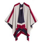Women's Reversible Shawl Wrap Poncho
