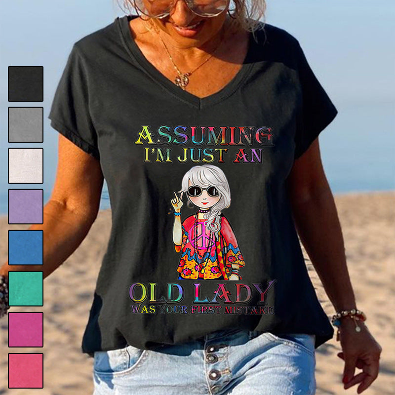 Summer New Girls English Print T-shirt