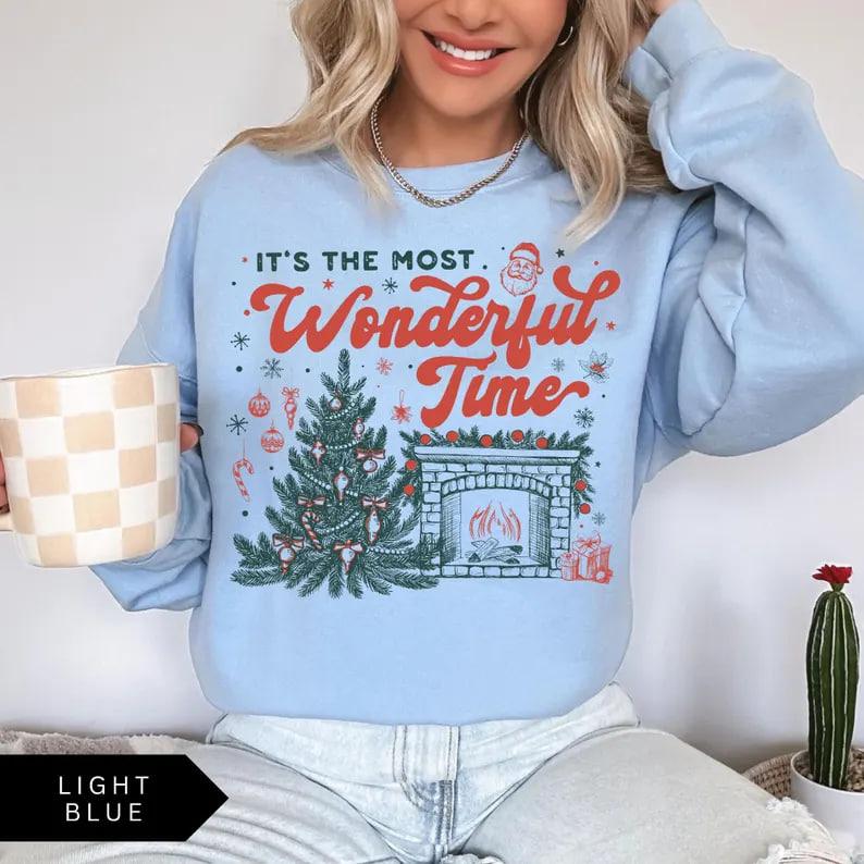 It's the Most Wonderful Time' Vintage Christmas Sweatshirt