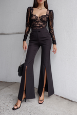 HART BODYSUIT IN BLACK
