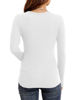 Round Neck Stretch Slim Ribbed Basic Shirts