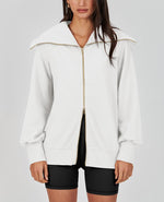 Women's Oversized Zip Up Sweatshirt