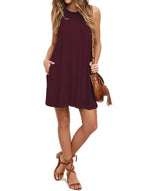 Plus Size Casual Tank Dress with Pockets