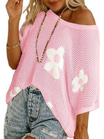Summer 2026 Short Sleeve Floral Crochet Tops