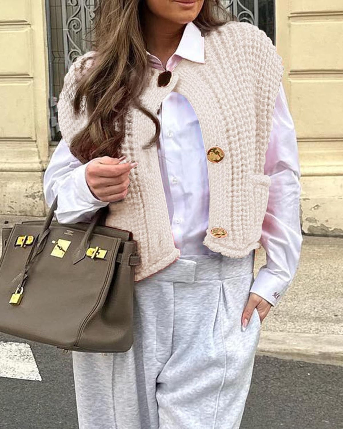 Women's Crochet Knit Sweater Vest