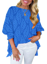 Women's Oversized Printed Flowy Blouse