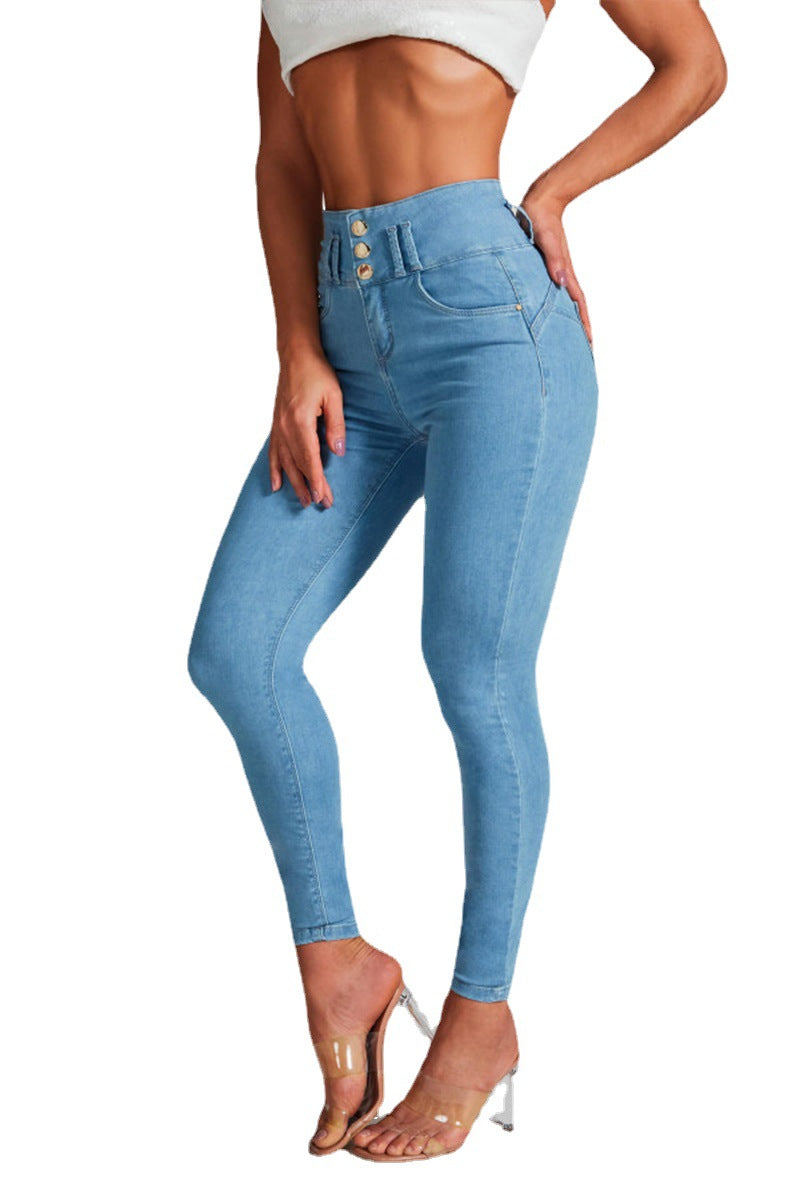 Women's High Waist Skinny Stretch Jeans