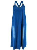 Women's Oversized Retro Denim Maxi Dress