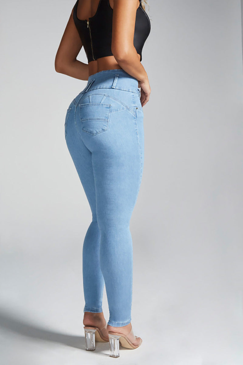 Women's High Waist Skinny Stretch Jeans