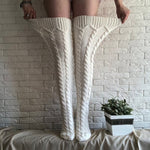 Winter Warm Over Knee Extra Long Knitted Socks