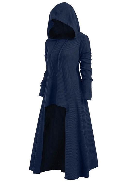 Hooded High Low Drop Shoulder Longline Sweater