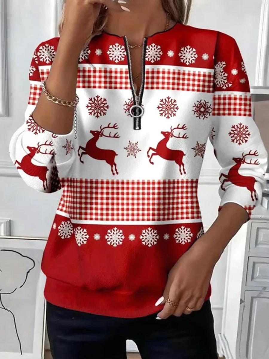 Casual Christmas Long Sleeve Sweatshirt