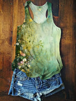 Women's Floral Art Print Tank Top