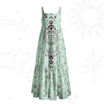 Lunar Eclipse Wide Strap Flowy Maxi Dress